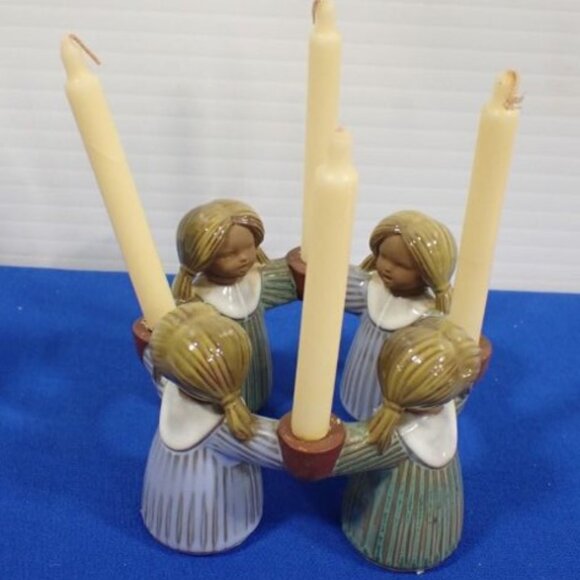 Vintage Goebel Circle of Friends Ring Four Candle Holder - Picture 1 of 3